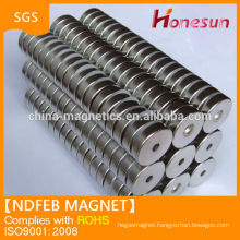 High performance disc N52 ndfeb magnet with hole